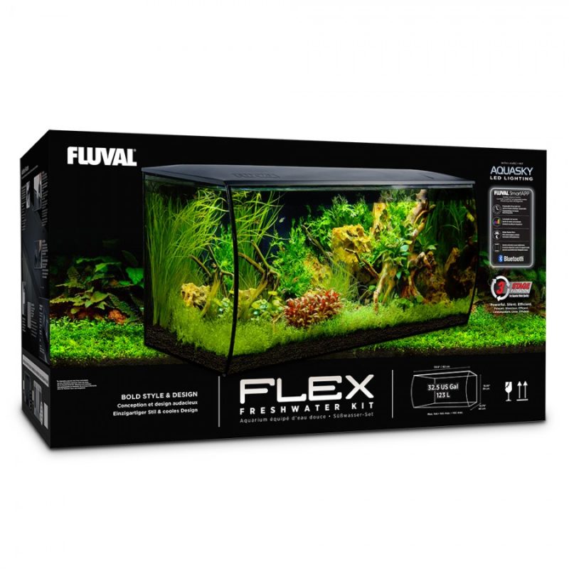 Fluval Flex Black Aquarium Kit 32.5 gallon