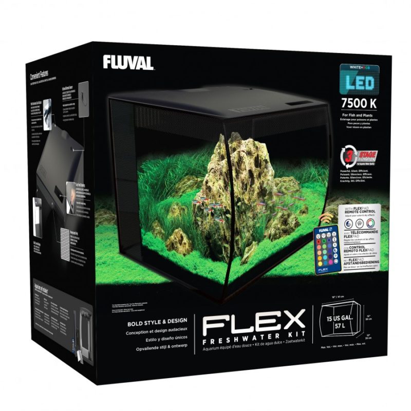 Fluval Flex Aquarium Kit 15gal Black