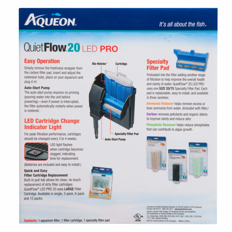 Aqueon QuietFlow LED PRO Aquarium Power Filter 20 - Image 4