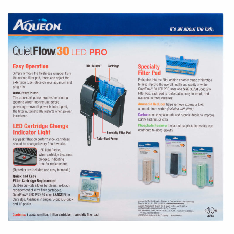 Aqueon QuietFlow LED PRO Aquarium Power Filter 30 - Image 4